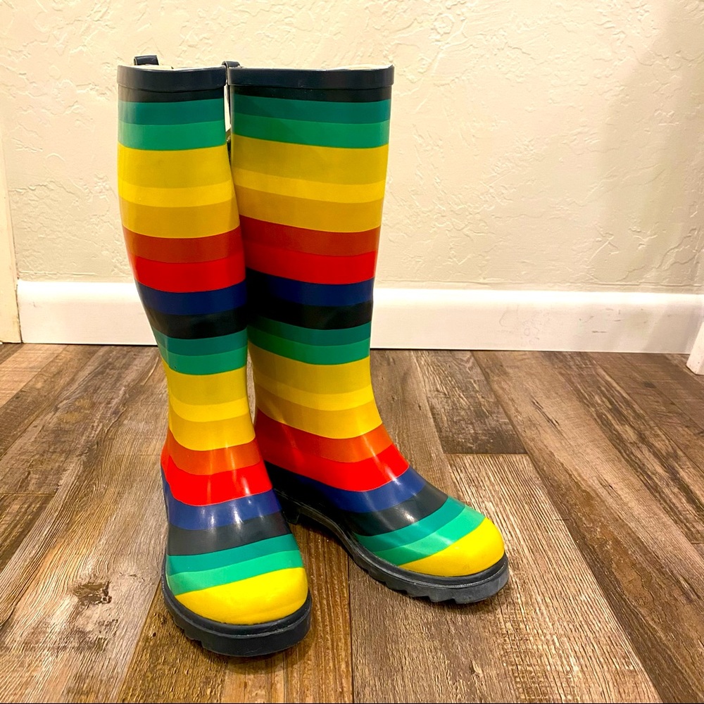 Adorable Rainbow Lone Cone Rainboots